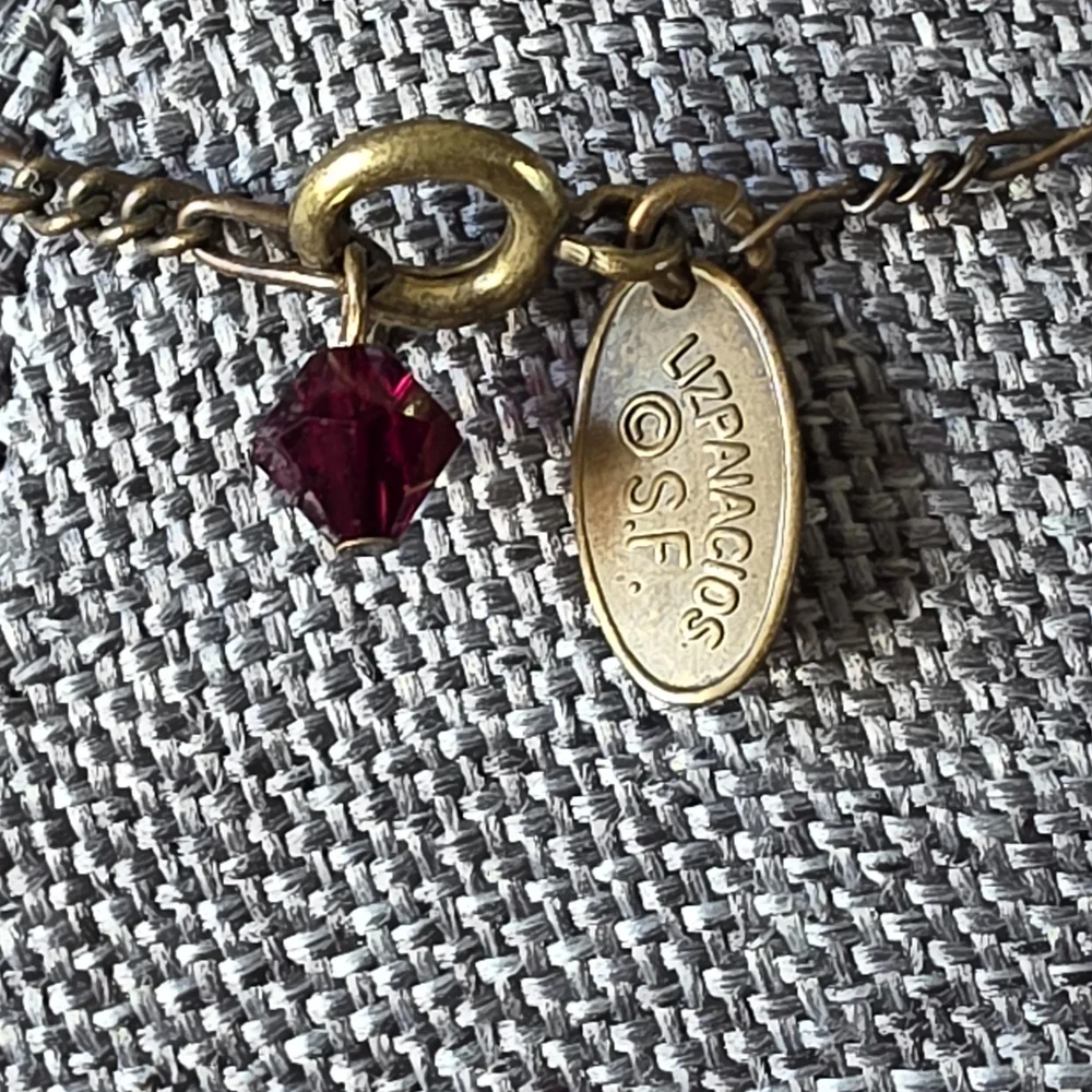 Chic Vintage Liz Palacios Ruby Red Pendant Necklace - Picture 3 of 3